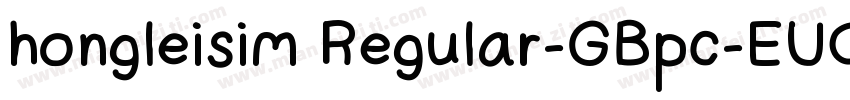 hongleisim Regular-GBpc-EUC-H字体转换